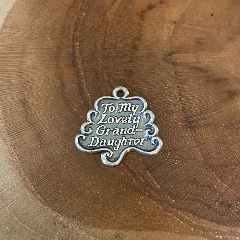 RETIRED James Avery To My Lovely Granddaughter Charm, Sterling Silver